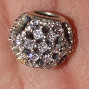 PANDORA SILVER SNOWFLAKE CHARM.
